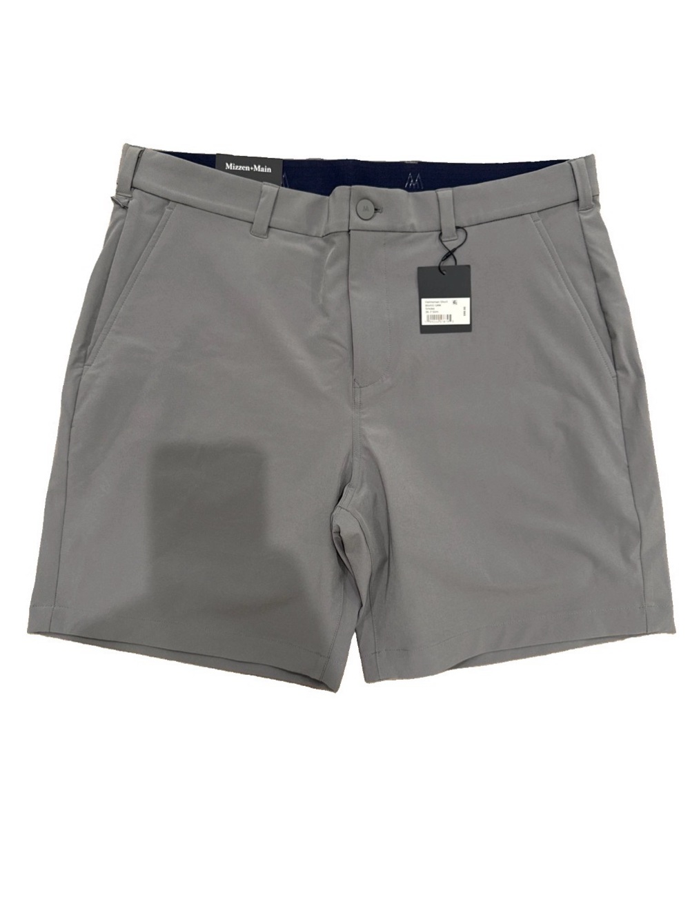 Mizzen+Main Helmsman Shorts Gray Smoke $98 MSRP Size 36 7” Slim